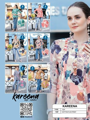 Kareena by Kaya Cotton Flex Printed short top with low price western wear catalogs