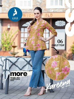 Kareena by Kaya Cotton Flex Printed short top with low price western wear catalogs