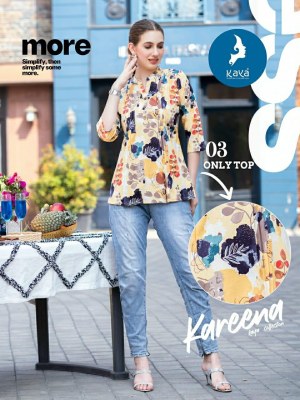 Kareena by Kaya Cotton Flex Printed short top with low price western wear catalogs