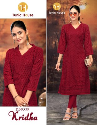 Karidha by Tunic House Viscous reyon Fully Chikankari sequence work top bottom with dupatta catalogue in affordable rate  wholesale catalogs