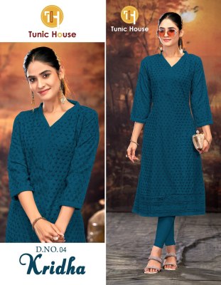 Karidha by Tunic House Viscous reyon Fully Chikankari sequence work top bottom with dupatta catalogue in affordable rate  readymade suit catalogs