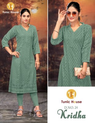 Karidha by Tunic House Viscous reyon Fully Chikankari sequence work top bottom with dupatta catalogue in affordable rate  readymade suit catalogs