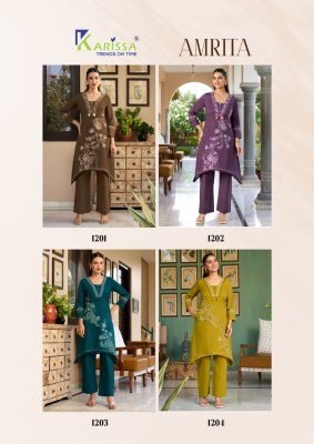 Karissa Amrita Premium Bombay Cotton Co-Ord Set with Handwork co ord set catalogs