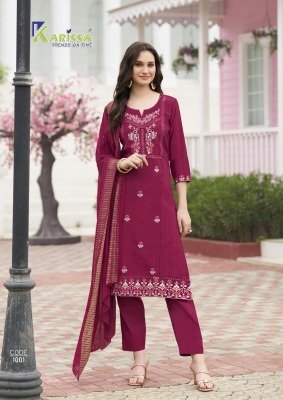 Karissa Joohi Handcrafted Premium Viscose Vatican Suit Bottom with Maslin Jacquard Dupatta Wholesale kurtis catalogs