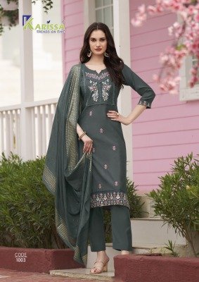 Karissa Joohi Handcrafted Premium Viscose Vatican Suit Bottom with Maslin Jacquard Dupatta Wholesale kurtis catalogs