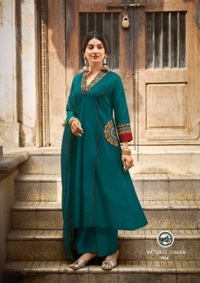 Karissa Kashmira Premium Bombay Cotton A-Line Suit Set with Jacquard Dupatta kurtis catalogs