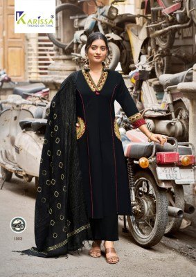 Karissa Kashmira Premium Bombay Cotton A-Line Suit Set with Jacquard Dupatta kurtis catalogs