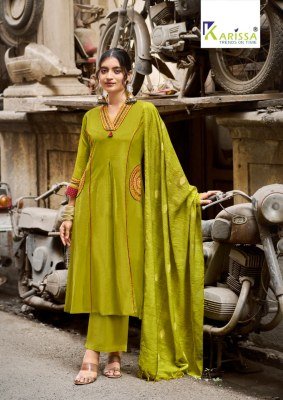 Karissa Kashmira Premium Bombay Cotton A-Line Suit Set with Jacquard Dupatta kurtis catalogs