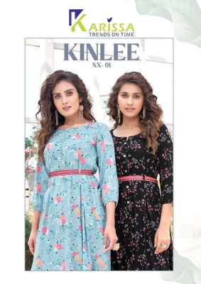 Karissa Kinlee Nx Vol 1 A Line Premium Rayon Kurti catalogue wholesaler  