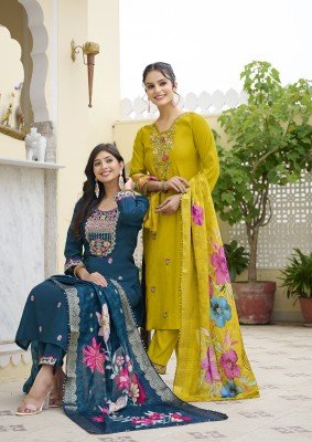 Karissa Nora Vol 4 Premium Viscose Top And Bottom Set with Hand Khatli Work And Digital Print Maslin Dupatta Wholesale Karissa 