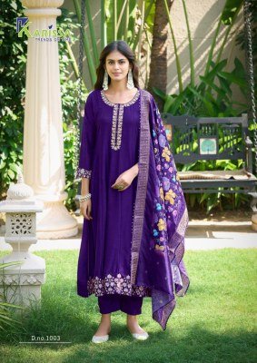 Karissa Satrangi Vichitra Silk Anarkali Suit Wholesale readymade suit catalogs