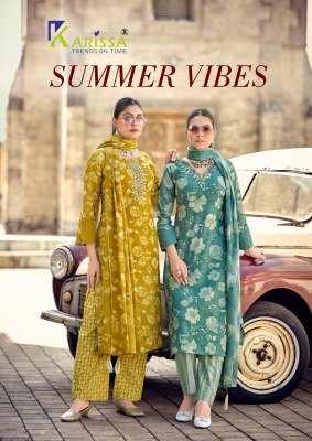 Karissa Summer Vibes Premium Cotton Top Pant Dupatta Set 