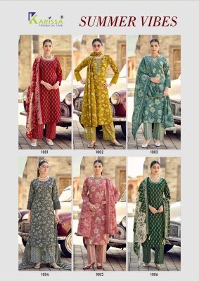 Karissa Summer Vibes Premium Cotton Top Pant Dupatta Set kurti pant with dupatta Catalogs