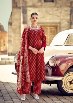 Karissa Summer Vibes Premium Cotton Top Pant Dupatta Set kurti pant with dupatta Catalogs