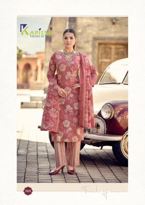 Karissa Summer Vibes Premium Cotton Top Pant Dupatta Set kurti pant with dupatta Catalogs