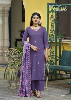 Karissa by Aastha Premium Liva Tag Fancy Kurti pant with dupatta catalogue at affordable rate readymade suit catalogs