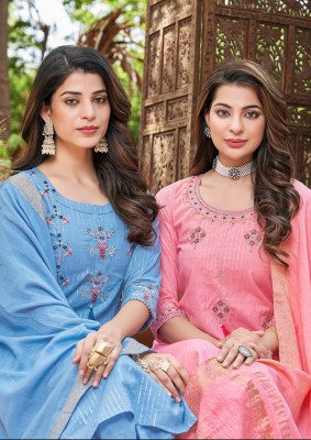 Karissa by Harmony Premium cotton Thread work top bottom and chunri catalogue at low price readymade suit catalogs