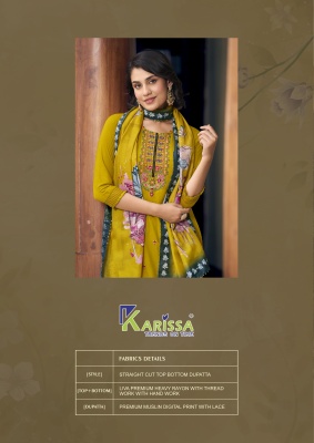 Karissa by Latika Premium Reyon kurti with pant and dupatta catalogue at low rate readymade suit catalogs