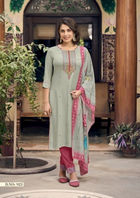 Karissa by Latika Premium Reyon kurti with pant and dupatta catalogue at low rate readymade suit catalogs