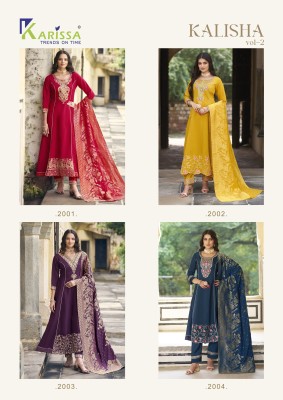 Karissa vol 2 by Karissa Premium Roman Silk Readymade suit catalogue at affordable rate readymade suit catalogs