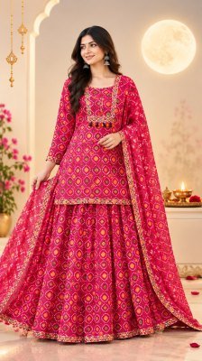 Karwa Chauth Special Bandhani Gopi Dress Collection – Pure Cotton 60×60 Size wise Combo Set