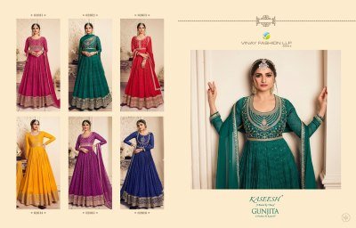 Kaseesh by gunjita fancy sequence embroidered work long gown catalog at wholesale price  gown catalogs