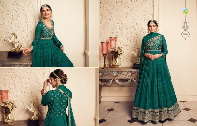 Kaseesh by gunjita fancy sequence embroidered work long gown catalog at wholesale price  gown catalogs