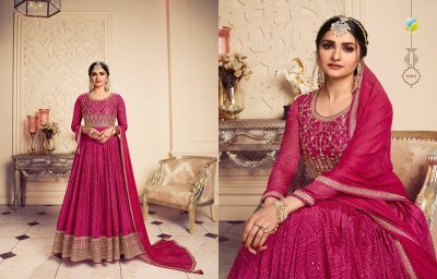 Kaseesh by gunjita fancy sequence embroidered work long gown catalog at wholesale price  gown catalogs