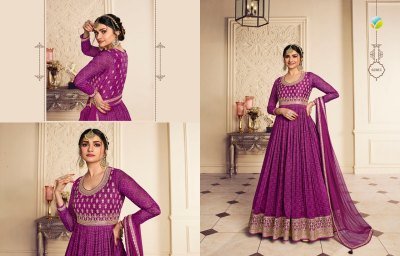 Kaseesh by gunjita fancy sequence embroidered work long gown catalog at wholesale price  gown catalogs