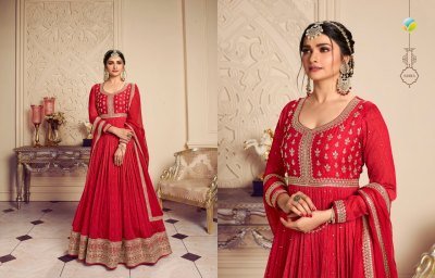 Kaseesh by gunjita fancy sequence embroidered work long gown catalog at wholesale price  gown catalogs