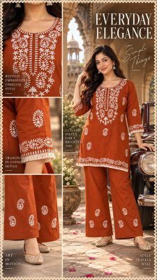 Kashmiri Embroidered Kurti Pant Set  2 Piece Ethnic Wear with Bell Bottom Pants wholesale catalogs