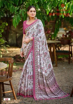 Kashvi Creation Butter Silk Vol-01 Silk Crepe Digital Print Saree Collection sarees catalogs