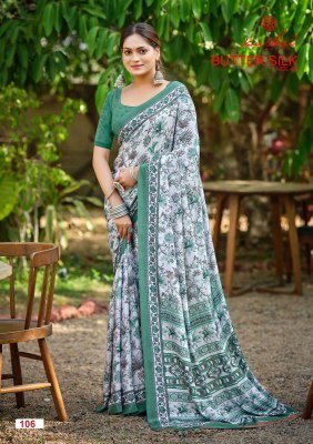 Kashvi Creation Butter Silk Vol-01 Silk Crepe Digital Print Saree Collection sarees catalogs