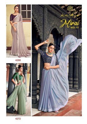Kashvi Creation  Mirai vol 11 Pn Soft Satin Designer saree wholesaler  sarees catalogs