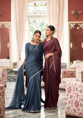 Kashvi Creation Roshni Shine Silk Party Wear Designer Saree wholesaler  sarees catalogs
