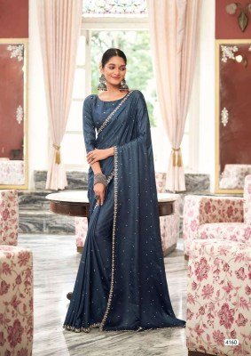 Kashvi Creation Roshni Shine Silk Party Wear Designer Saree wholesaler  sarees catalogs