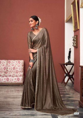 Kashvi Creation Roshni Shine Silk Party Wear Designer Saree wholesaler  sarees catalogs