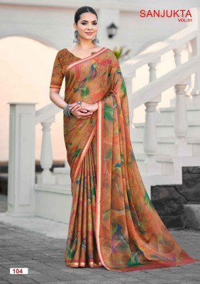 Kashvi Creation Sanjukta PC Moss Viscose Border Saree Collection sarees catalogs