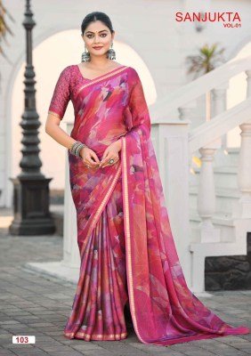 Kashvi Creation Sanjukta PC Moss Viscose Border Saree Collection sarees catalogs