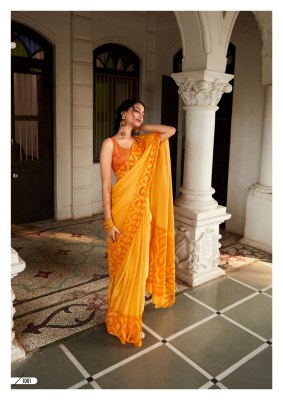 Kashvi creation by Krishna vol 7 new designer chiffon brasso foil with piping saree catalogue at wholesale price sarees catalogs