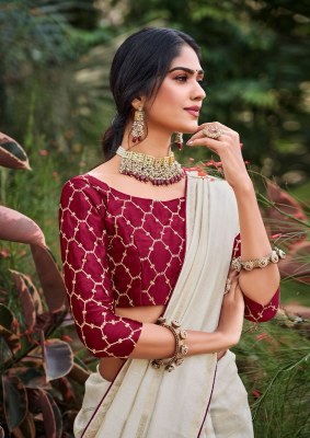 Kashvi creation by kosa silk  dyed silk fancy crossing blouse catalog at wholesale price  Amavi