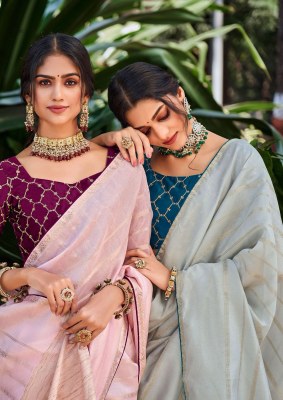 Kashvi creation by kosa silk  dyed silk fancy crossing blouse catalog at wholesale price  sarees catalogs
