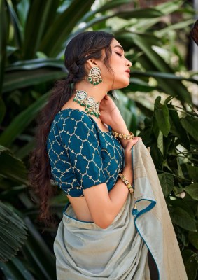 Kashvi creation by kosa silk  dyed silk fancy crossing blouse catalog at wholesale price  sarees catalogs