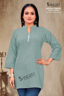Katha Present Pure Cotton Short tops with different size at amaviexpo Amavi