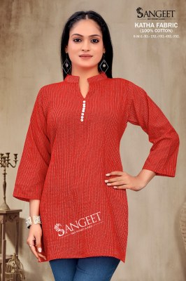 Katha Present Pure Cotton Short tops with different size at amaviexpo western wear catalogs