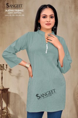 Katha Present Pure Cotton Short tops with different size at amaviexpo western wear catalogs