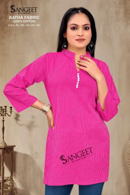 Katha Present Pure Cotton Short tops with different size at amaviexpo western wear catalogs