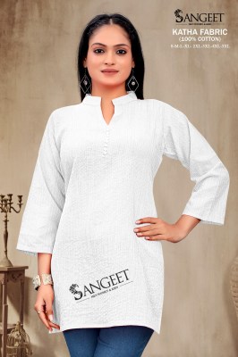Katha Present Pure Cotton Short tops with different size at amaviexpo western wear catalogs