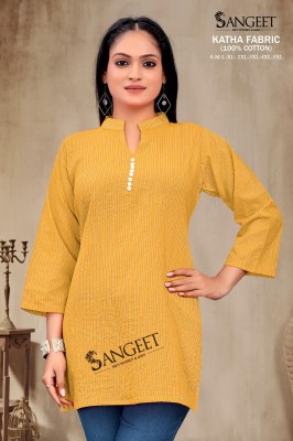 Katha Present Pure Cotton Short tops with different size at amaviexpo western wear catalogs