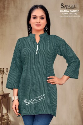 Katha Present Pure Cotton Short tops with different size at amaviexpo western wear catalogs